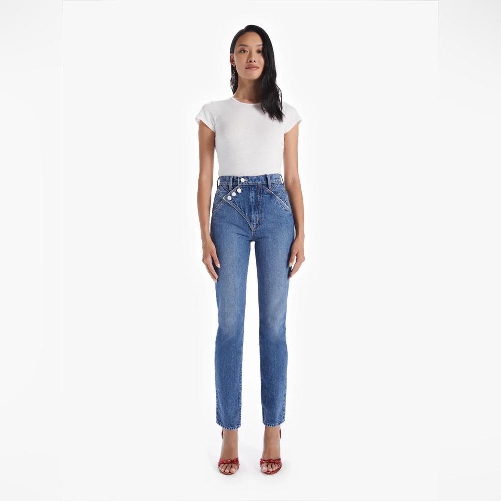 MOTHER Denim Right-Away Ridee in Not That High Rigid Straight Jeans 26